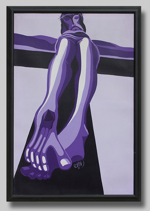 Painting - Purple Christ
